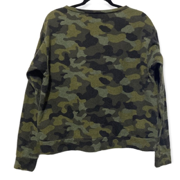 H&M Divided Green Camouflage CANT TOUCH THIS ZIP Pullover size:L - Picture 3 of 8